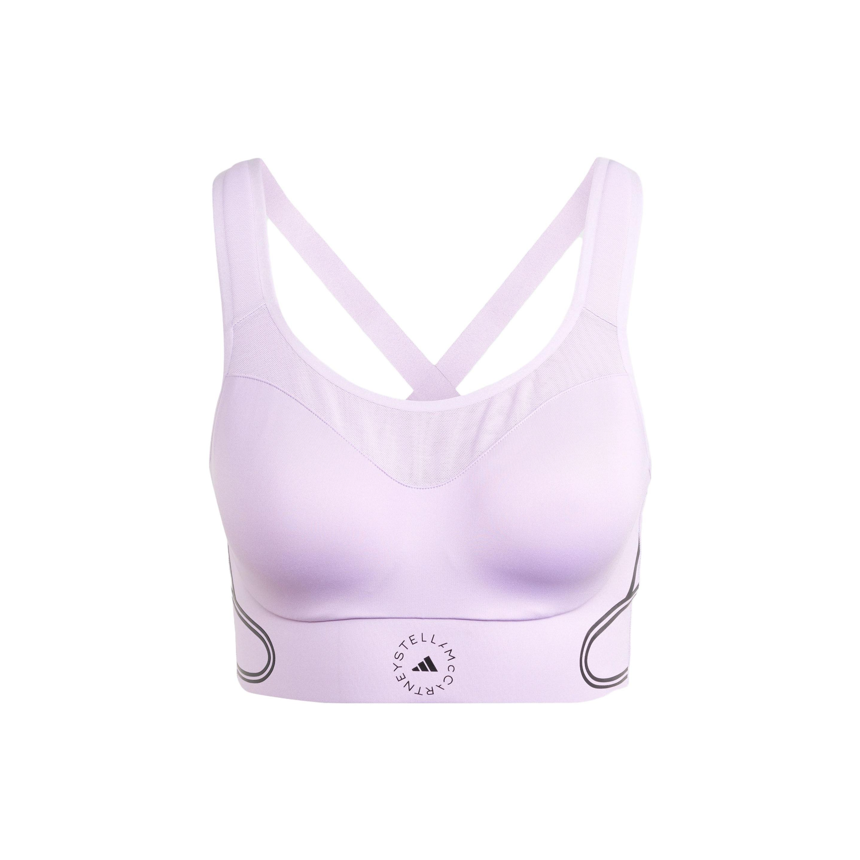 

Adidas X Stella McCartney Collaboration Letter Logo Print High Support Sports Bra Women underwear Pink Purple II3229 AXSB
