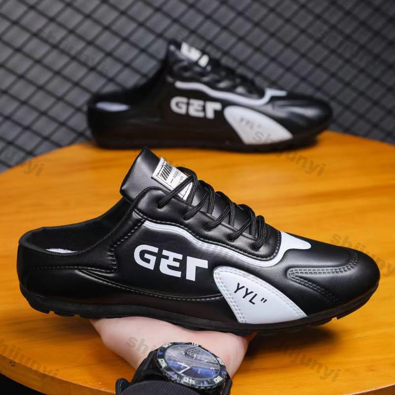 Men Half Slipper Slip-on Men Casual Board Shoes Breathable Platform Sneakers Comfortable Outdoor Slip-on Slippers Zapatos Hombre