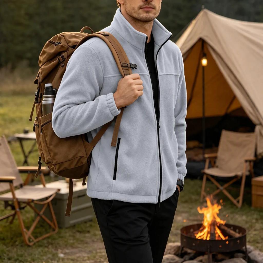 Herrenjacke mit Stehkragen für Herbst Winter Outdoor-Aktivitäten, Lässige Oberbekleidung