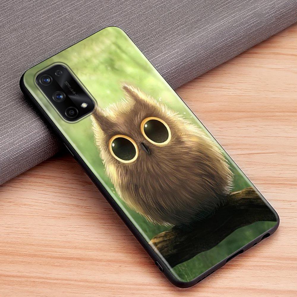 Cute Baby Owl Animal For Realme 10 Case Cover Realme 6 7 8 9 10 11 Pro Plus 8i C20 C21 C21Y C33 C35 C53 C55 Soft Silicone Cases