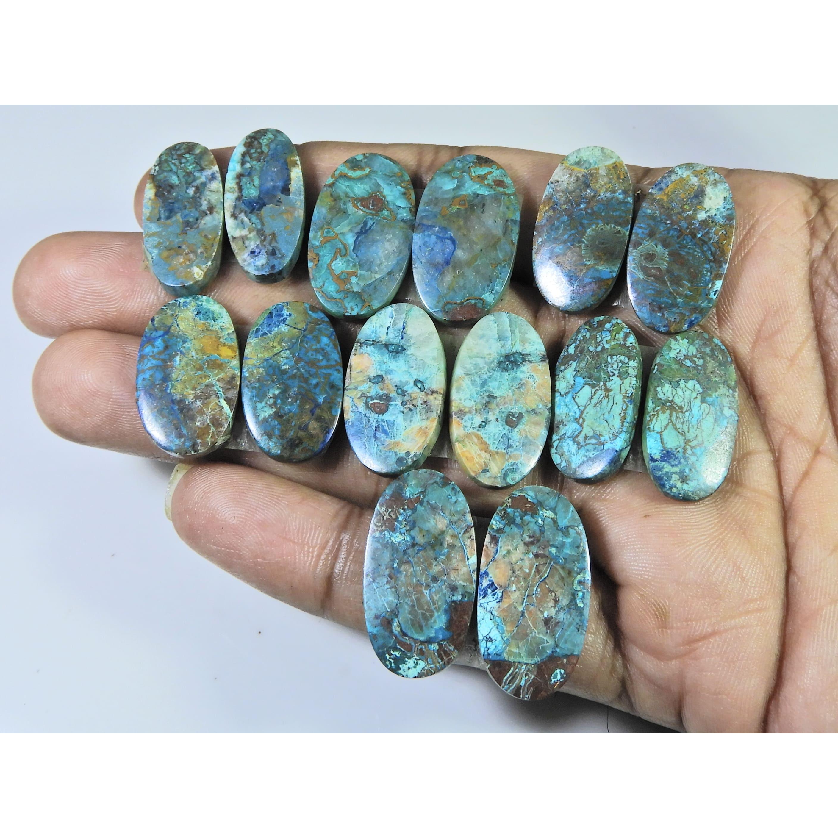 

176 Карат. Натуральный шаттукит, подобранная пара, овальный кабошон, драгоценный камень 07, лот из пары C-434