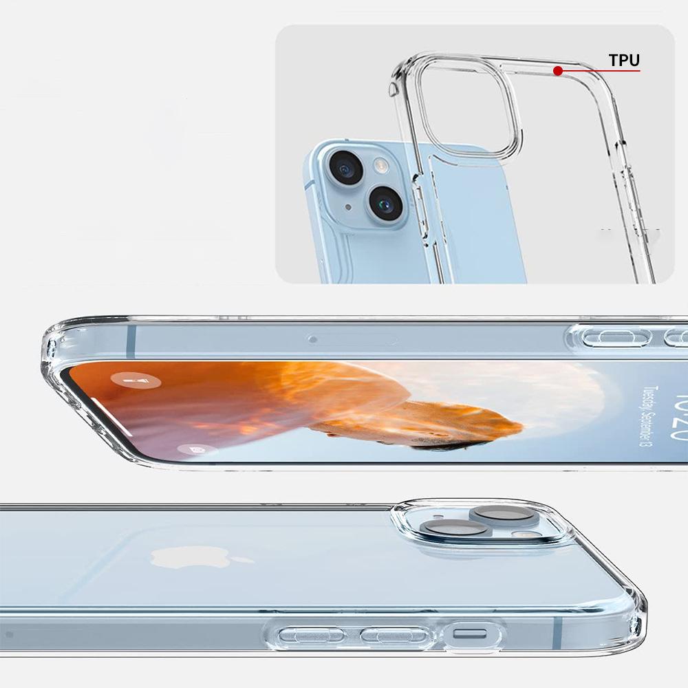 Silikonové měkké TPU pouzdro na telefon pro iPhone 15 14 13 12 11 Pro Max XR X XS Max 7 8 Pouzdro na zadní kryt pro iPhone 15 14 13 12 11 Pro Max Transparent Cover