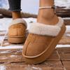 Fashion Comfort Furry Indoor Slippers Women 2025 Winter Soft Thick Bottom Fluffy Fur Mules Slippers Cotton Home Suede Slides for Woman