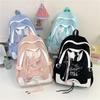 school students Korean version of casual large-capacity backpack sweet college style high school student backpack tide