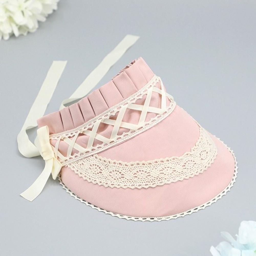 Ruffle Lolita Bonnet Cap Pastorale Style Lace Hat Victorian Headpiece Halloween Costume