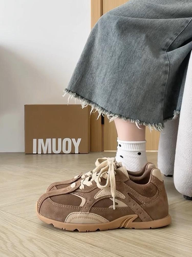 Thick-soled German Training Shoes for Women In the Autumn of 2025, New Comfortable Soft-soled Small Forrest Gump Sports Shoes for Women Ins Tide