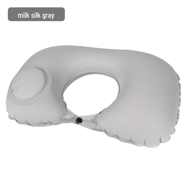 Inflatable U-Shaped Travel Pillow Set: Portable Neck Support for Airplane Journeys