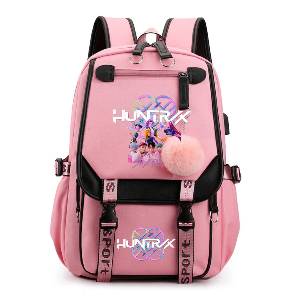 Anime Niedlich Cartoon Kpop Bedruckter Rucksack Schultasche für Teenager Schüler Mädchen Junge Buchtasche Große Kapazität Reisetasche Kindergeschenk Rucksack