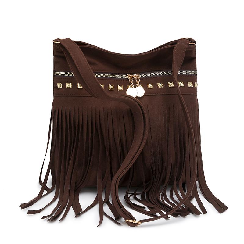 Tassel Shoulder Bag Women's Tote Bag Vintage Large Capacity Crossbody Bag
