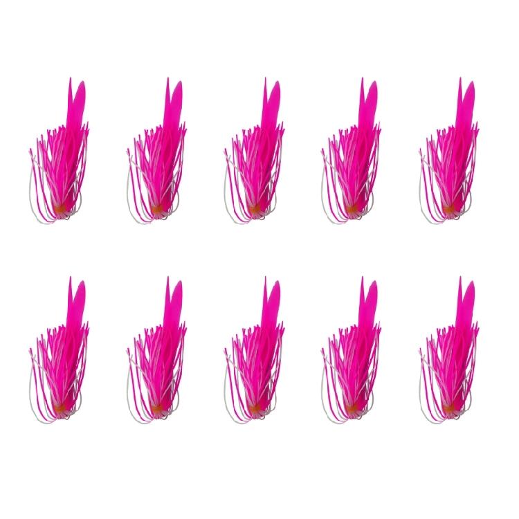 10 Pièces Élastiques Jupes Parapluie Silicone Spinnerbait Skirts Remplacement Jupes de Pêche Accessoires de Pêche d'Extérieur