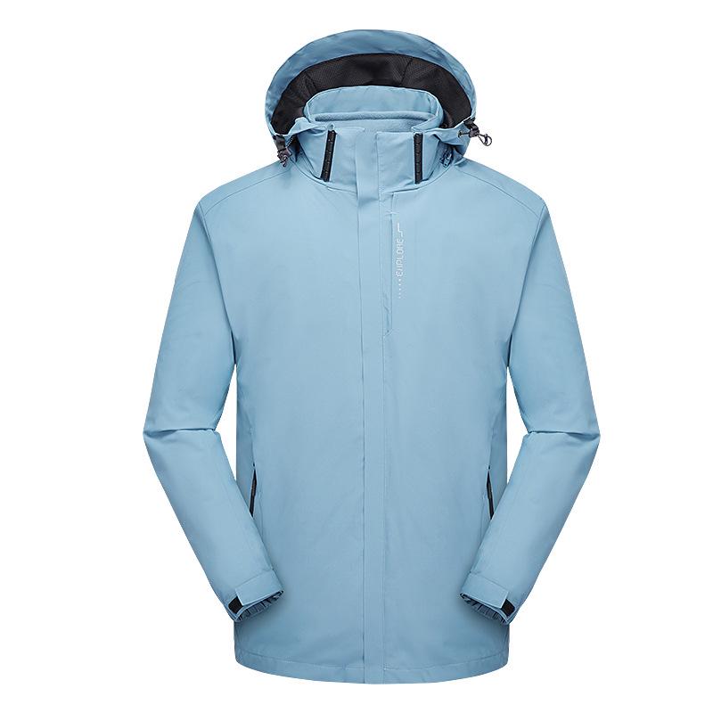 Men's 3-in-1 Detachable Waterproof & Windproof Mountaineering Jacket, Winter Thick Warm Women's Couple Jacket