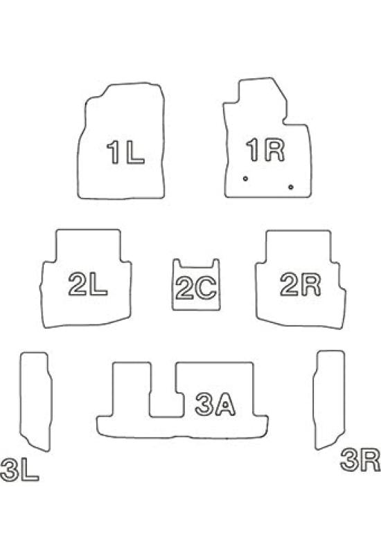 Clazzio Floor Mat 3D Type Set for 1 7 Seater Car NEW Rubber Type Black CX-8 H29(2017)/12~R4(2022)/12 EZ-7041 [5EEZC7041K]