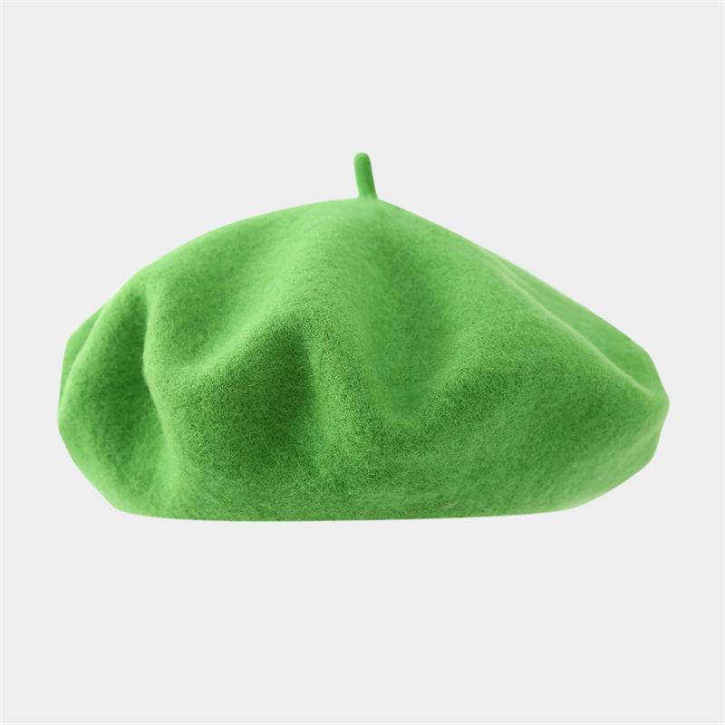 Solid Color Wool Beret Girls Winter Versatile Bud Hat Japanese Literary and Retro Painter Hat