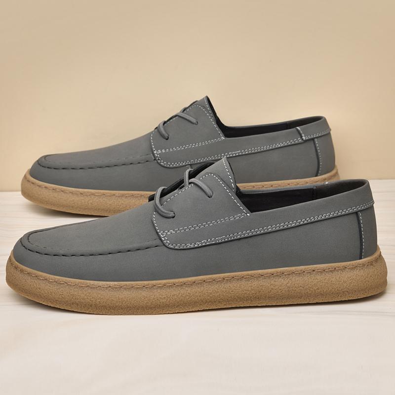 Pánské boty z pravé kůže ve vintage stylu, univerzální pánská ležérní obuv na šněrování, ručně vyráběné pánské ležérní tenisky, pohodlné baleríny
