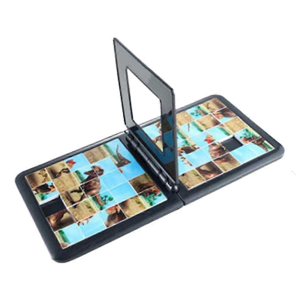 Portable Kids Race Game Color Puzzle Competitive Cube Toy Parent Child Interactive Tabletop Game Toys