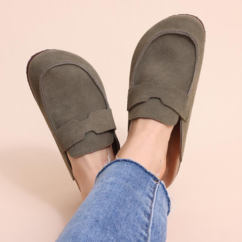 Fashion Smile Summer Fashion Women Mules Cork Clogs Slippers New Men Suede Clogs Slippers Outdoor Beach Sandals Nonslip Home Shoes Women