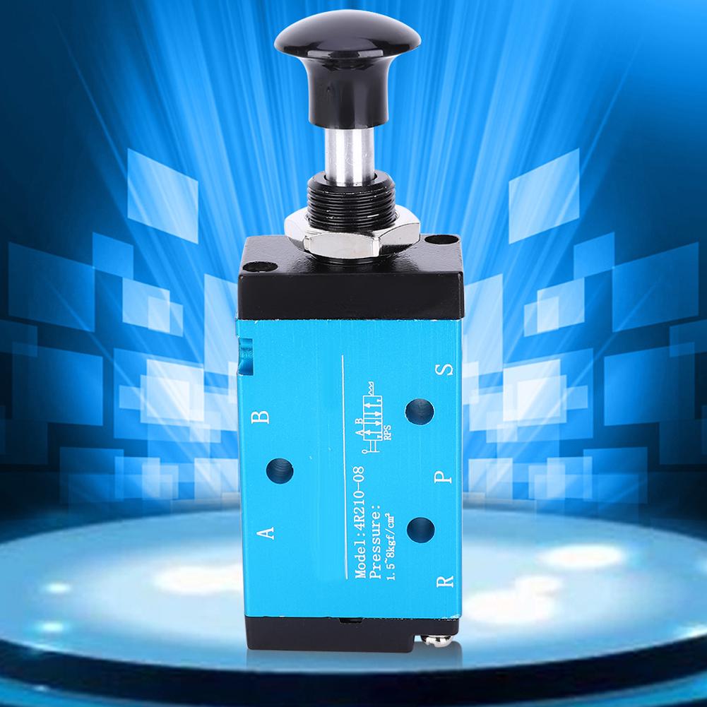 Håndbetjent skyveventil Aluminiumslegering 2-posisjons 3-veis 4R21008 1/4in Luftkomponent