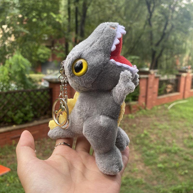 T Rex Dinosaur Plush Key Holder With Embroidery Design For Bag Decor Gifts And