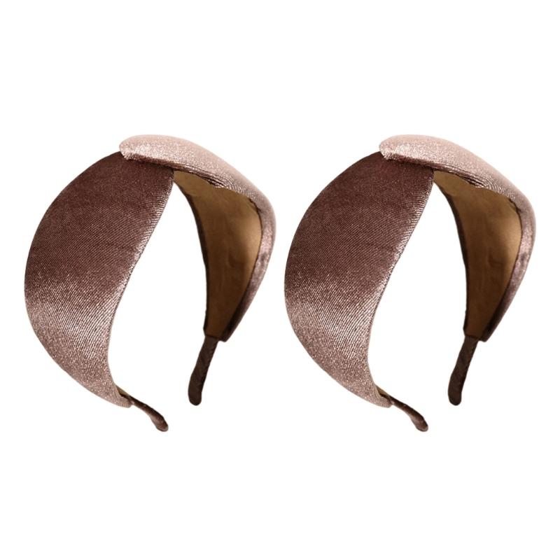 2Pcs Velvety Headbands Solid Color Elegant Style Hairband For Women And Girls Daily Wear Fashionable Accessory