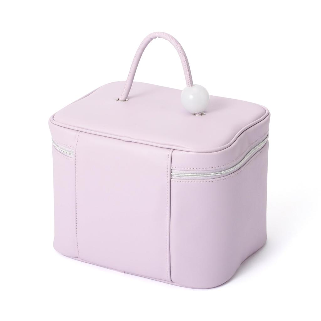 Francfranc Wave Shape Vanity Pouch, Large, Light Purple, Makeup Pouch, Accessory Organizer