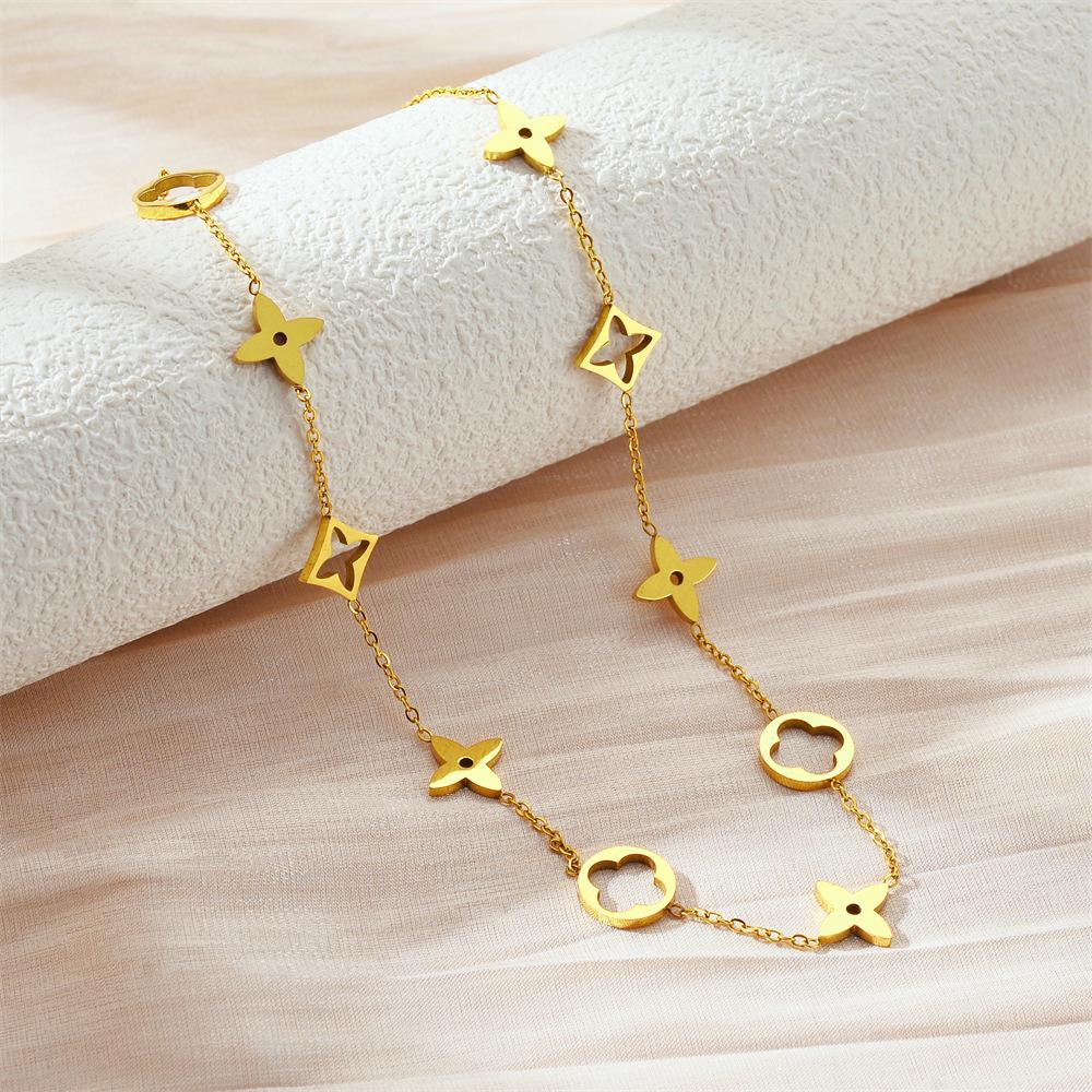 Simple Fashion Titanium Steel Women's Necklace - Non-fading, Luxurious, Versatile, Korean Style Clavicle Chain