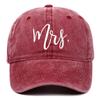 Adjustable Mr Mrs Embroidery Caps Washed Cotton Outdoor Sunscreen Hats Couple Baseball Hats