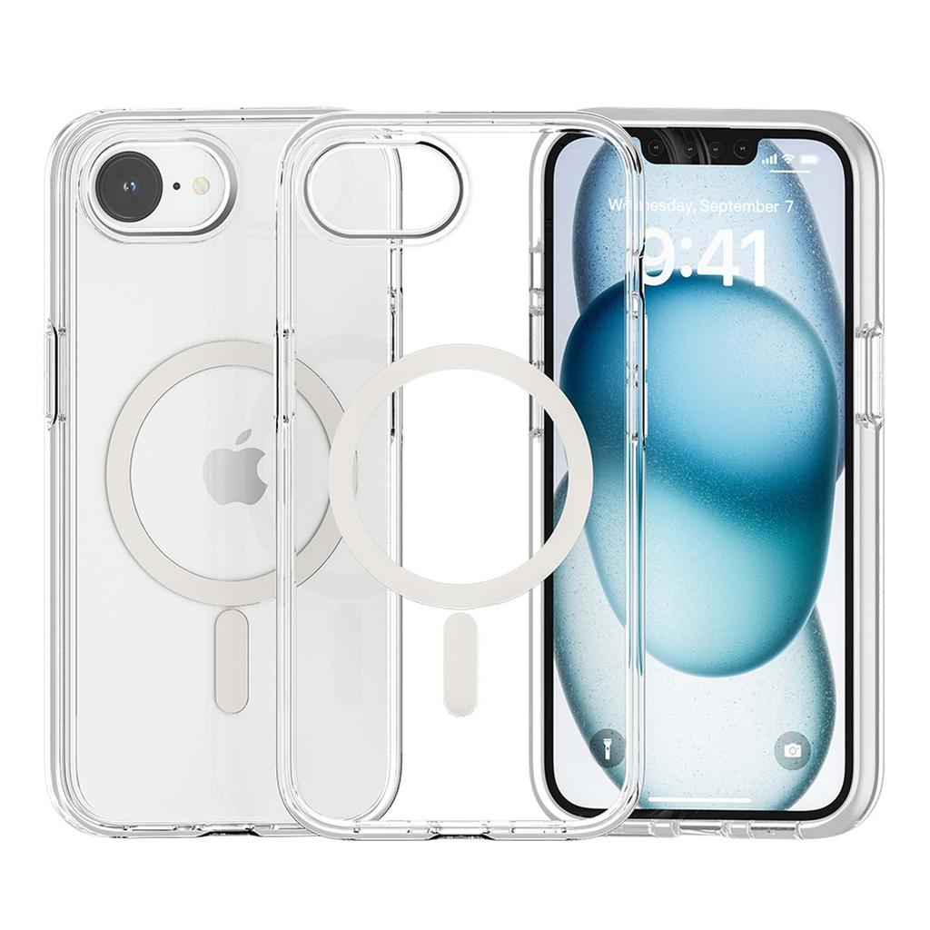 For iPhone 16 Pro Max Case Crystal Clear Bling Glitter Magnetic iPhones 15 Plus 14 13 12 11 SE 4 2025 Shockproof Bumper Cover