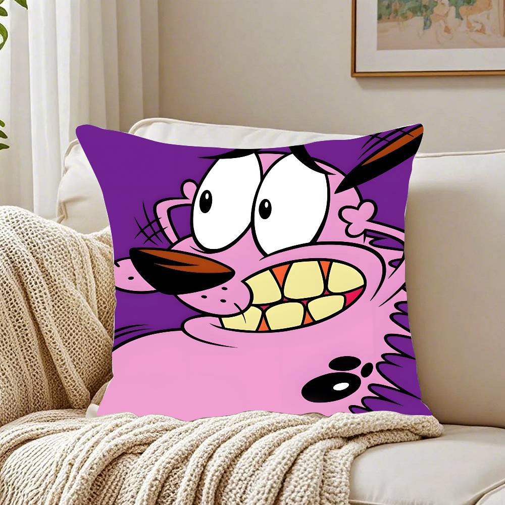 Courage The Cowardly Dog Pillow Case Pattern Printed Pillowcase For Living Room Sofa Cushion Cover & Bedroom Decor