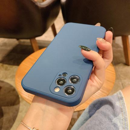 Applicable To Iphone17 Liquid Silicone Mobile Phone Case, Straight Edge 16 Apple 15ProMax All-inclusive 14 Fine Hole Protective Case