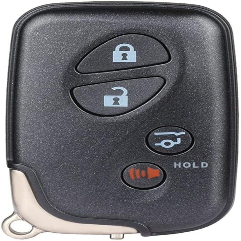Ersatz-Schlüsselabdeckung mit 4 Tasten, ungeschliffen, passend für Lexus ES350 GS300 GS350 GS430 GS450h ISC IS250 IS350 LS460 LS600h, Fernbedienungsgehäuse für schlüssellosen Zugang