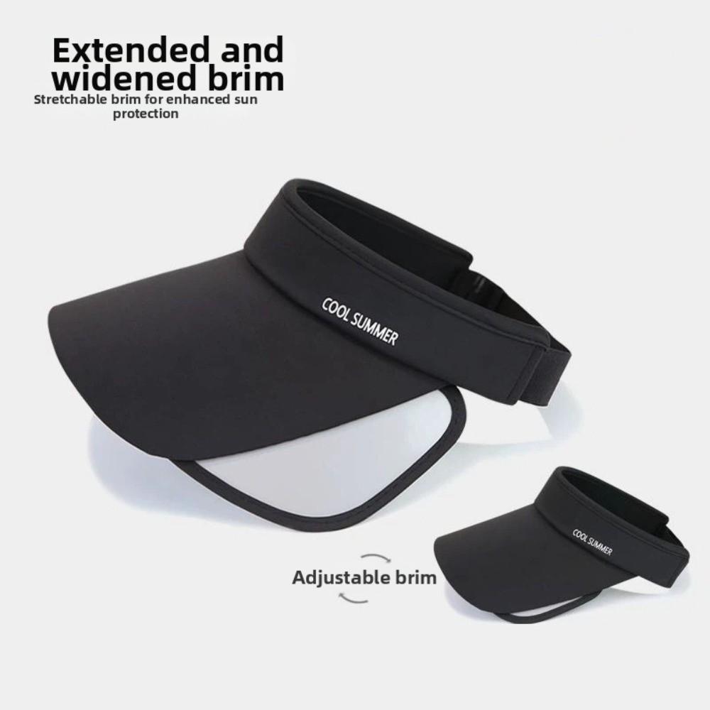 Breathable Stretchable Brim Hat Lightweight Empty Top Sun Hat Fashion Sun Protection Hat  Versatile