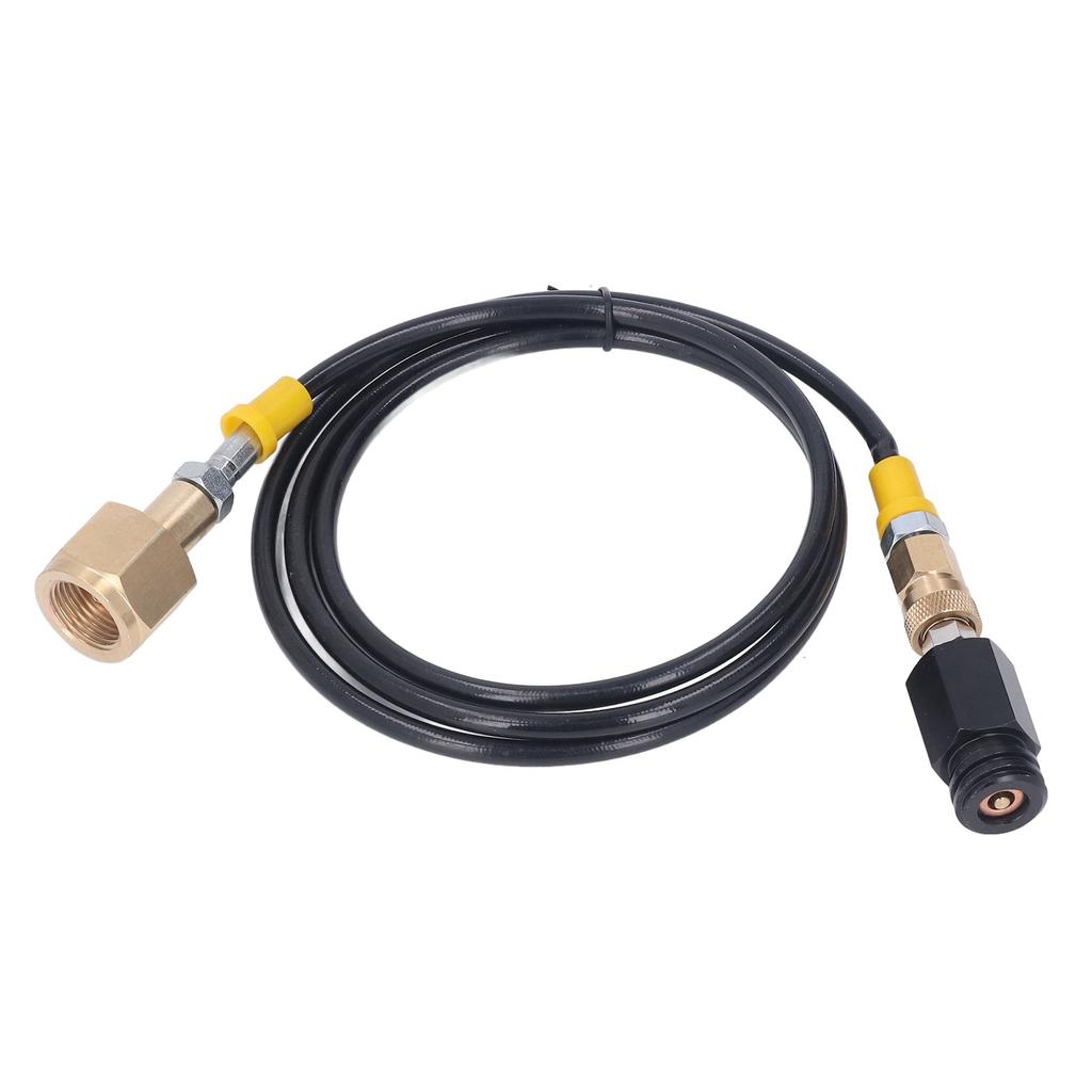 Soda Refill Adapter CO2 Cylinder Cartridge Fill Tank Connector with 60in Hose CGA320 High Pressure Hose