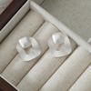 Trendy Geometric Square Stud Earrings for Women - Hip Hop Celebrity Style, High-End Design