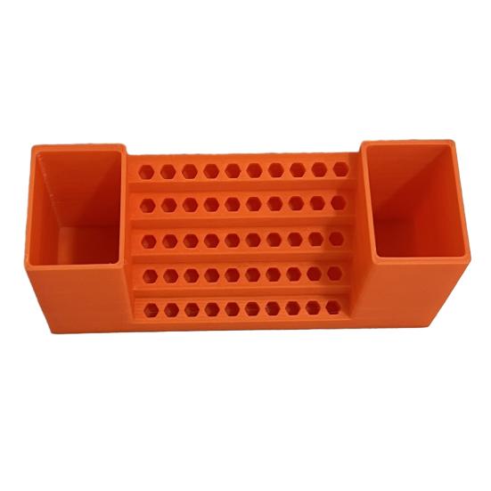 50-Hole Drill Bit Organizer Hex Bit Storage Box Screwdriver Bits Holder Impact Driver Bit Organizer Tool Box for Workbench Shed Workshop