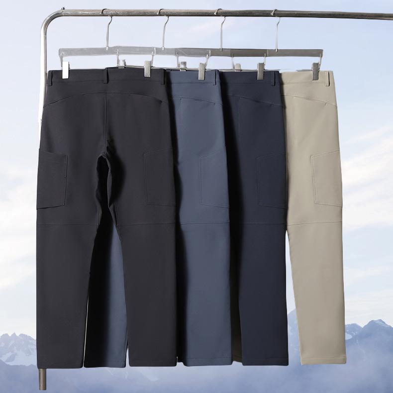 Tsutaya High-End Urban Outdoor Fleecem podšívkované Softshellové Větruodolné Pracovní a Turistické Kalhoty