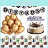 Theme Birthday Party Decor Suit Supplies Set Balloon Caketopper Banner