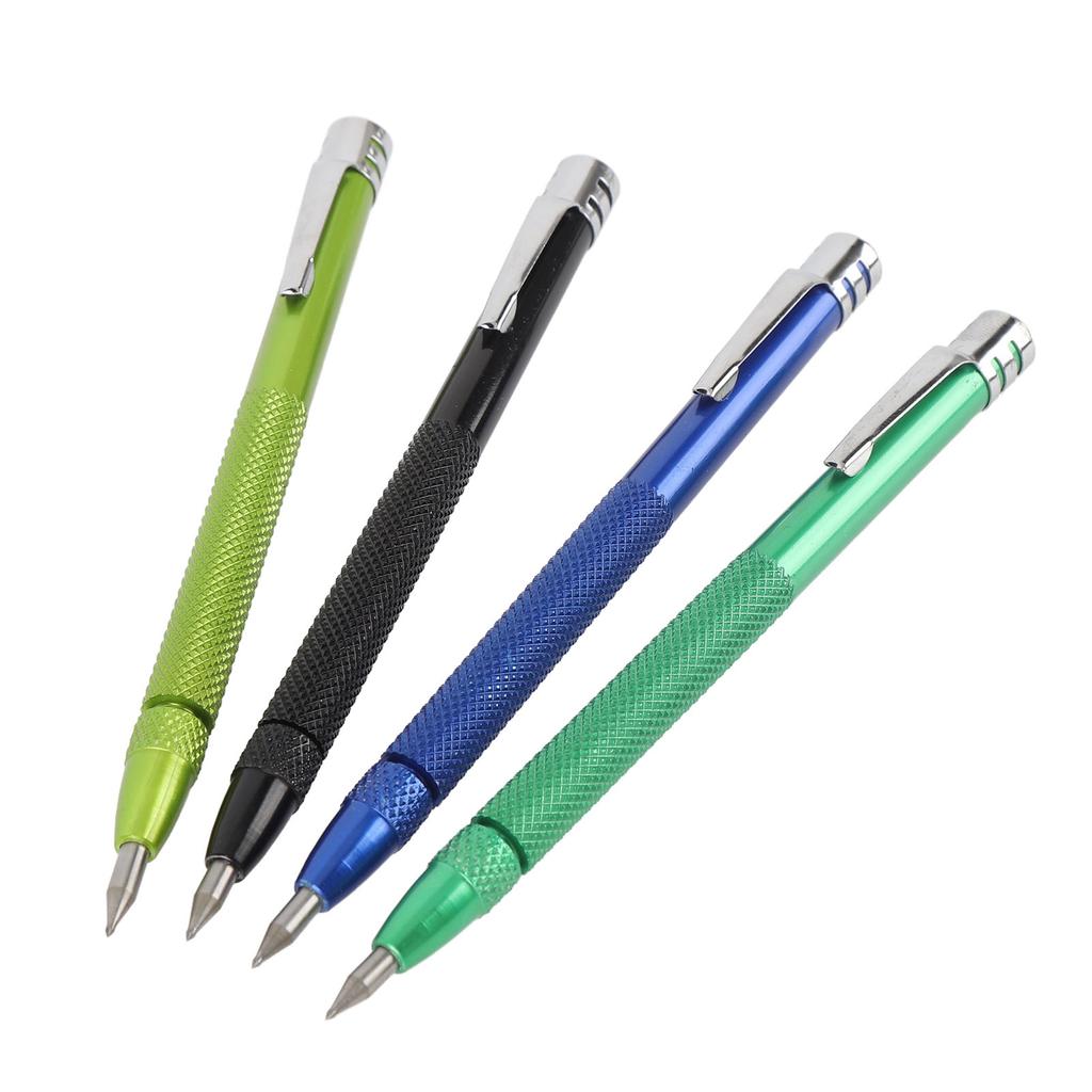 4PCS Magnetic Scribing Pens with Ruler Tungsten Carbide Scriber Marking Tool for Ceramic Tile Glass