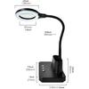 USB Charging 5 Times Zoom Magnifying Tool With Selectable Light Tone For Detailed Work Crafts Reading Elderly Artisans
