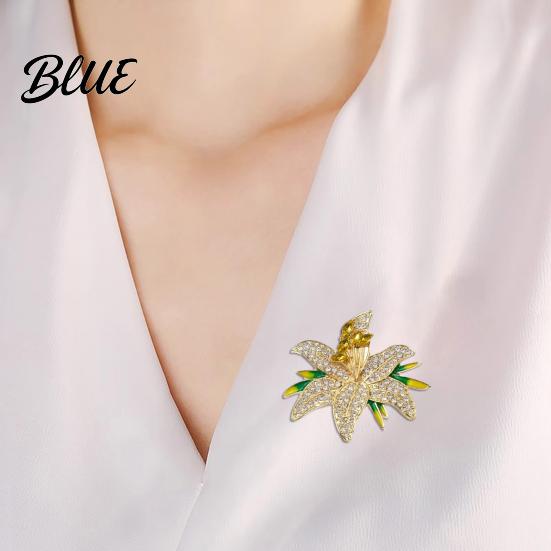 Scarves Brooch 1/2Pcs Women Pin Flower Design Lapel Pin