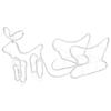 VidaXL Outdoor Christmas Decoration Reindeer and Sleigh 252 LEDs Illuminated Reindeer Luminous Decorative Holiday Ornament 329873