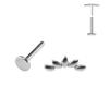 ASTM F136 G23 Titanium Leaf Branch Push In Threadless Labret Piercing 16/18/20G Earring Stud Cartilage Body Jewelry