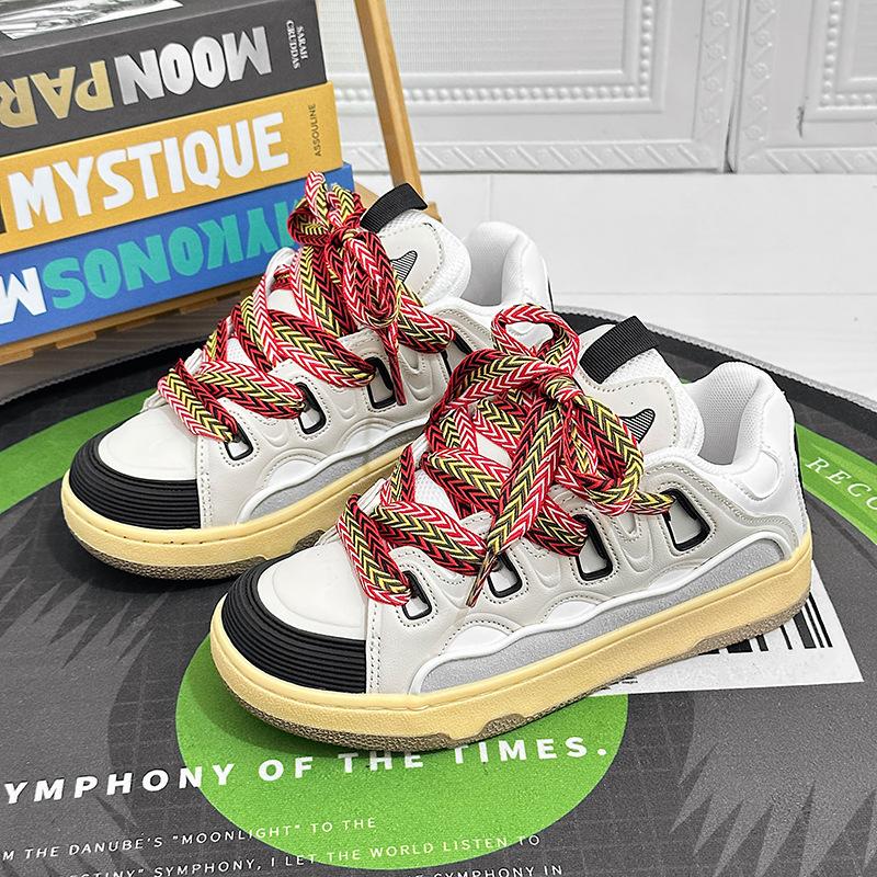 Long foot bread shoes men's board shoes ins Internet celebrity tide brand chic Hong Kong style casual versatile sports shoes men's tide