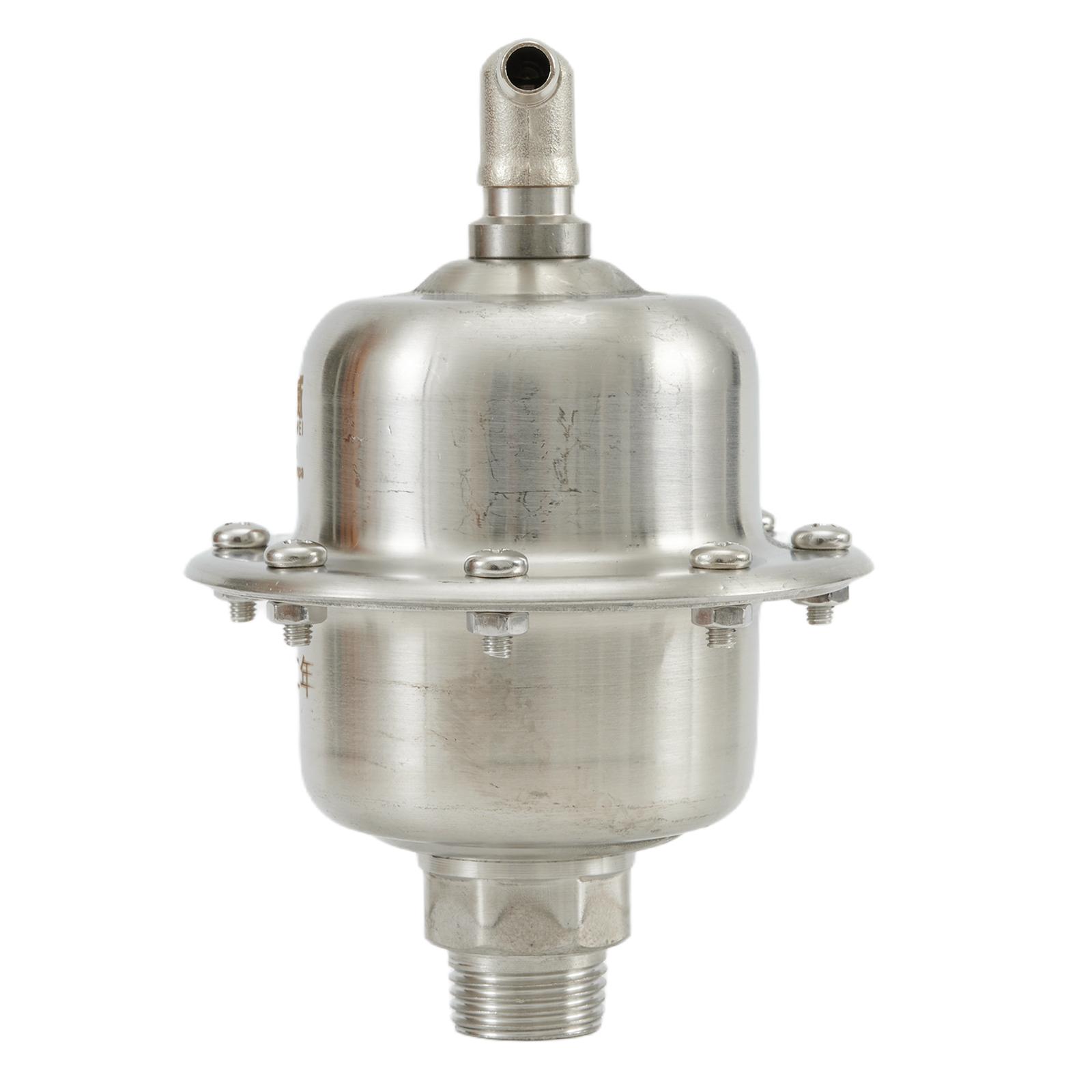 

Automatic exhaust valve with thickened stainless steel construction suitable for use in heating and hot water pipelines
