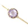 Altesse [M5943] - Bracelet plaqué or 'Sissi' violet doré - 15 mm