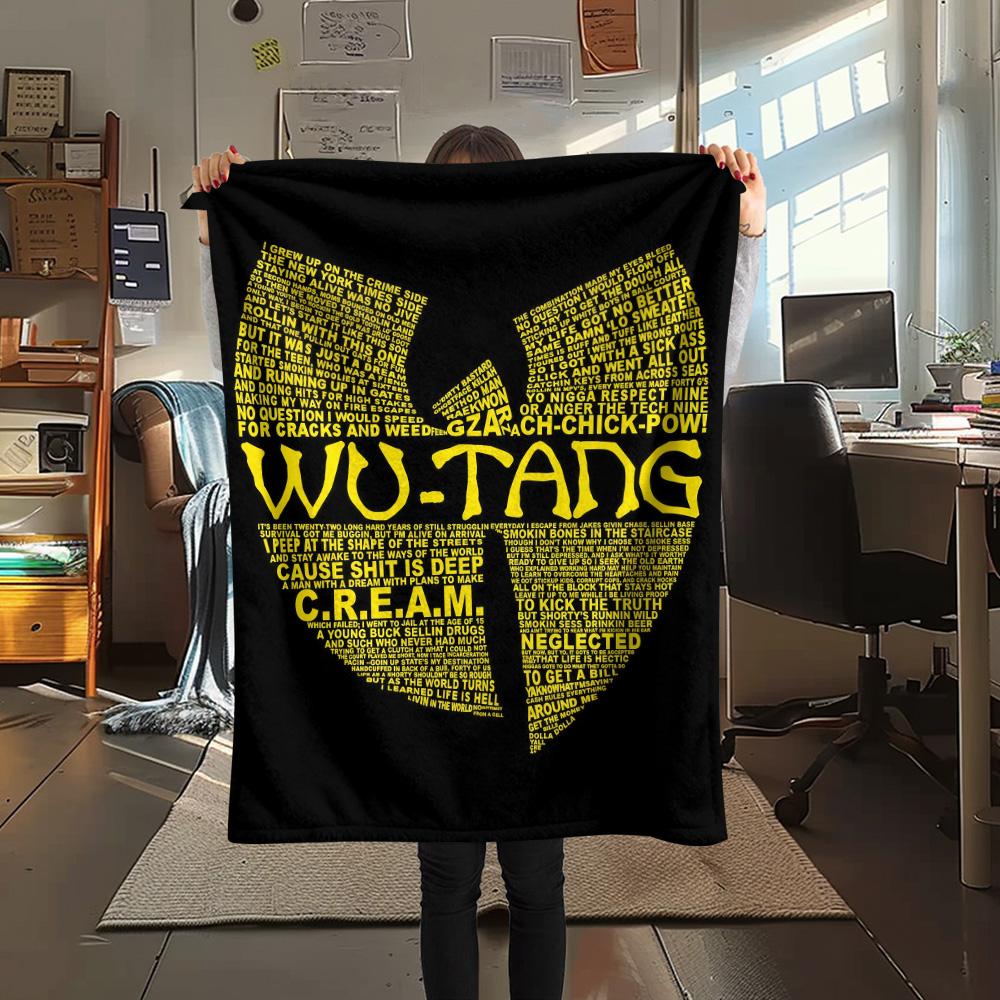 Wu‑Tang Clan Flannel Blanket, High quality Comfortable for All Seasons, Home Decor, Warmth and Comfort