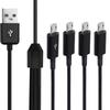 150cm 4 Port Micro USB to USB Splitter Charging Cable For Huawei Samsung Xiaomi Smartphone Tablet