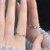 Galaxy Star Track, Exquisite Zircon Ring, High-end Niche Design, Simple and Versatile Index Finger Ring, Open Ring Ring.