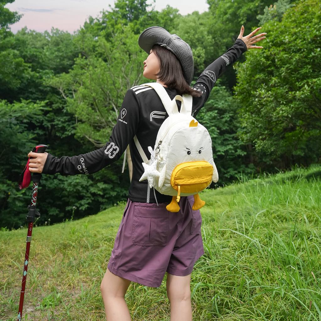 Schoolbag creative duck shape schoolbag trendy new Korean high value women's backpack large capacity cartoon backpack