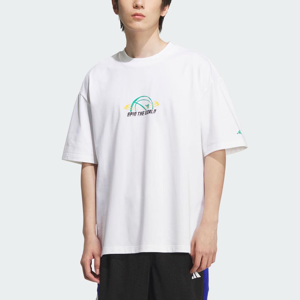 Adidas Basketball Ss25 Graphic Pullover Crew Neck Short Sleeve T-Shirt Men T-Shirt KF0725