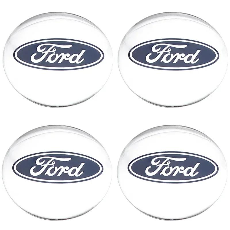 

New 2026 Car Sticker Ford New 2025 Hot 4pcs 3D 56mm 60mm 65mm 68mm Ford logo car emblem Wheel Center Hub Cap auto Rim refit dust 68mm black cap